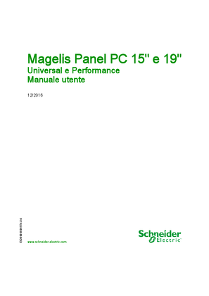Immagine di Magelis Panel PC 15" e 19" - Universal e Performance, Manuale utente