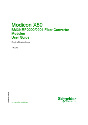 Image of Modicon X80 - BMXNRP0200 / BMXNRP0201 Fiber Converter Module, User Guide
