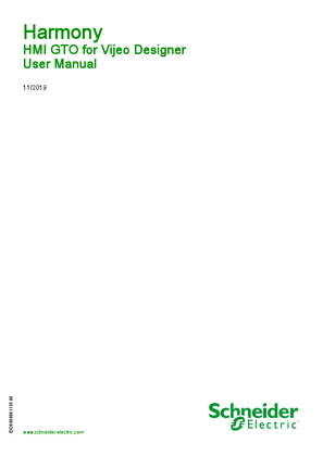 Imagen de Harmony HMIGTO for Vijeo Designer, User Manual
