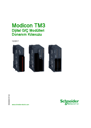 Modicon Tm3 Dijital G C Modulleri Donanim Kilavuzu Somachine Schneider Electric
