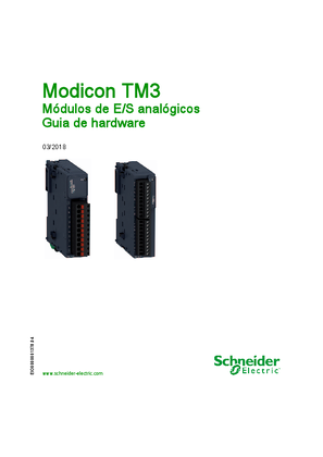 Imagem de Modicon TM3 - Módulos de E/S Analógicos, Guia de Hardware - SoMachine
