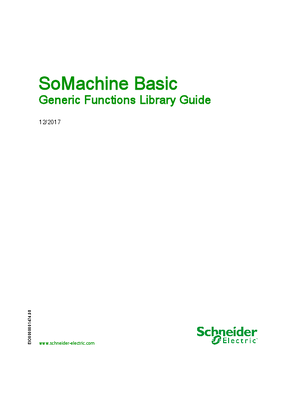 Image of SoMachine Basic, Generic Functions Library Guide - SoMachine Basic