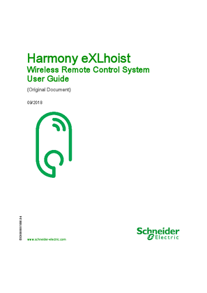 的映像 Harmony eXLhoist - Wireless Remote Control System, User Manual