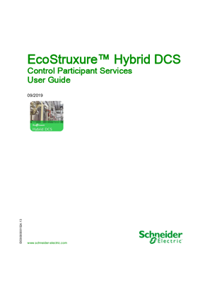 Image of EcoStruxure ™ Hybrid DCS - Control Participant Services, User Guide