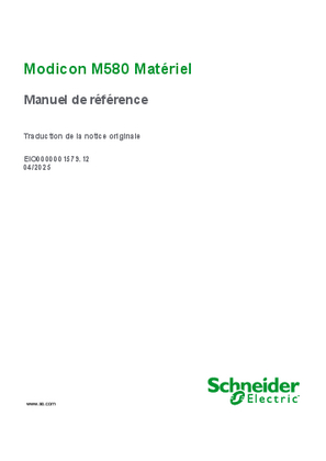 Image de Modicon M580 - Matériel, Manuel de référence