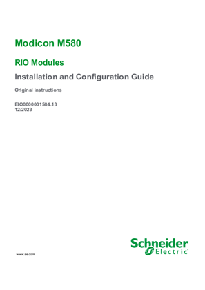 Obraz Modicon M580 - RIO Modules, Installation and Configuration Guide