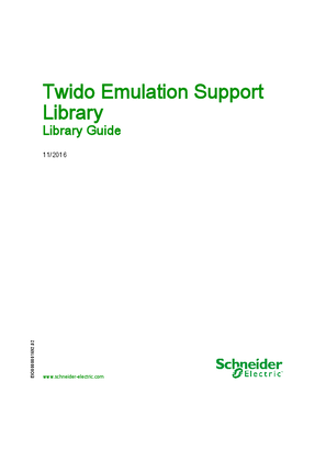 Image of Twido Emulation Support Library, Library Guide