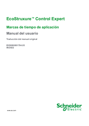 Bild von EcoStruxure™ Control Expert - Marcas de tiempo de aplicación, Manual del usuario