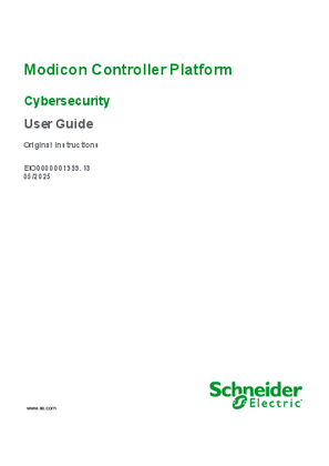 Image of Modicon Controller Platform Cybersecurity, User Guide