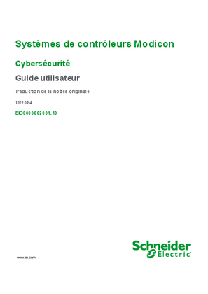 Image de Plates-formes automate Modicon - Cybersécurité, Manuel de référence