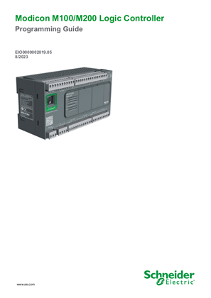 Image of Modicon M100/M200 Logic Controller - Programming Guide