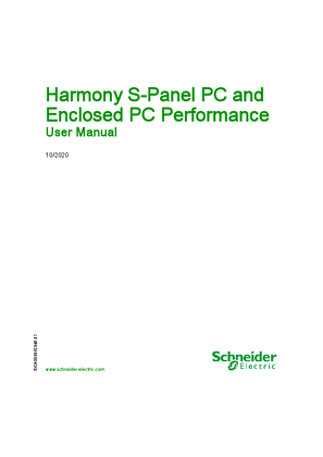 Image of Harmony S-Panel PC and Enclosed PC Performance, User Manual