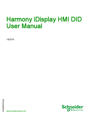 Image of Harmony iDisplay HMI DID, User Manual