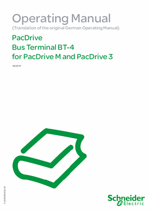 Image of PacDrive - Bus Terminal BT-4 for PacDrive M and PacDrive 3, Operating Manual