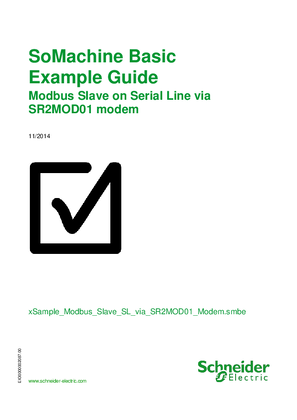 Imagen de SoMachine Basic Example Guide - Modbus Slave on Serial Line via SR2MOD01 modem