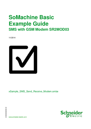 Image of SoMachine Basic Example Guide - SMS with GSM Modem SR2MOD03