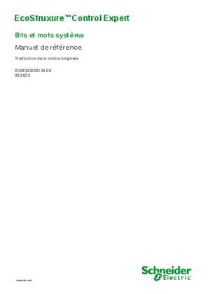 Image de EcoStruxure™ Control Expert - Bits et mots système, Manuel de référence