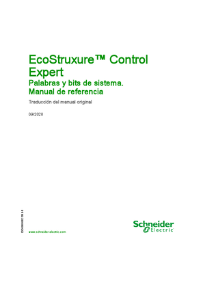 Imagen de EcoStruxure™ Control Expert - Palabras y bits de sistema, Manual de referencia