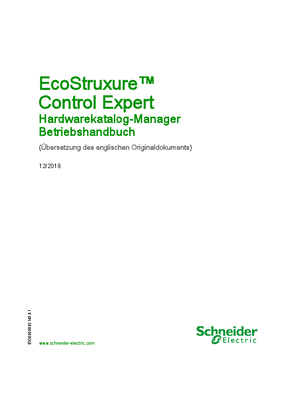Bild von EcoStruxure™ Control Expert - Hardwarekatalog-Manager, Betriebshandbuch