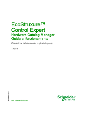 Immagine di EcoStruxure™ Control Expert - Hardware Catalog Manager, Guida al funzionamento