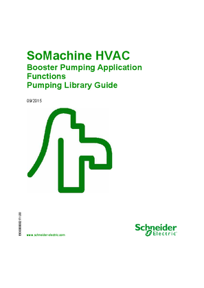 Image of SoMachine HVAC - Booster Pumping Application Functions, Pumping Library Guide