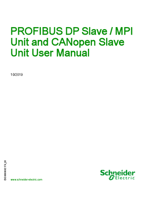 Image of PROFIBUS DP Slave / MPI Unit and CANopen Slave Unit, User Manual