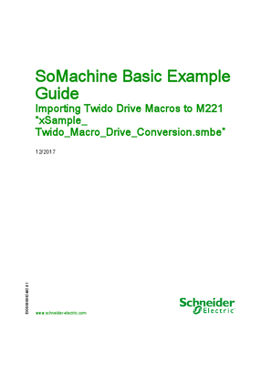 Image of SoMachine Basic Example Guide - Importing Twido Drive Macros to M221 xSample_Twido_Macro_Drive_Conversion.smbe