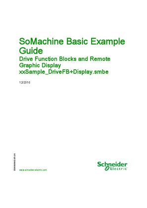 Bild von SoMachine Basic Example Guide - Drive Function Blocks and Remote Graphic Display xxSample_DriveFB+Display.smbe