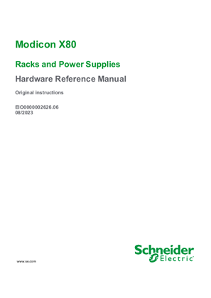 Image of Modicon X80 - Racks and Power Supplies, Hardware Reference Manual