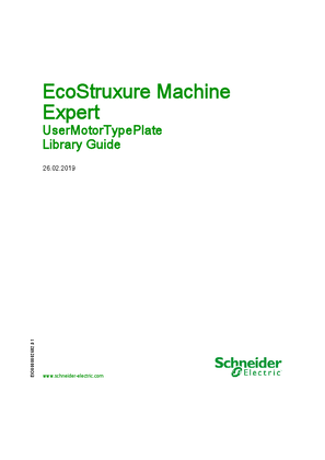 Obrázek EcoStruxure Machine Expert - UserMotorTypePlate, Library Guide
