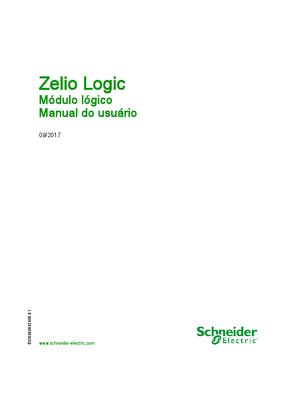 Imagem de Zelio Logic - Módulo lógico, Manual do usuário
