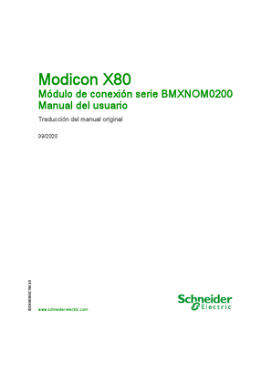 Imagen de Modicon X80 - Módulo de conexión serie BMXNOM0200, Manual del usuario