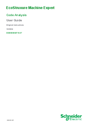 Obrázek EcoStruxure Machine Expert - Code Analysis, User Guide