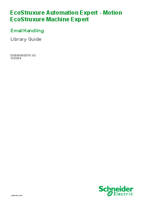 Image of EcoStruxure Automation Expert - Motion, EcoStruxure Machine Expert - EMailHandling, Library Guide