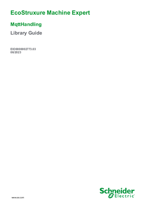 Image of EcoStruxure Machine Expert - MqttHandling, Library Guide