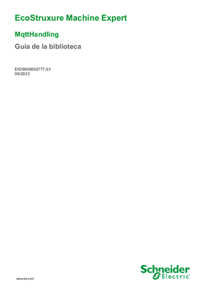 Imagen de EcoStruxure Machine Expert - MqttHandling, Guía de la biblioteca
