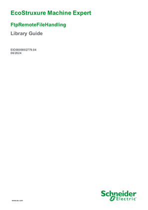 Image of EcoStruxure Machine Expert - FtpRemoteFileHandling, Library Guide
