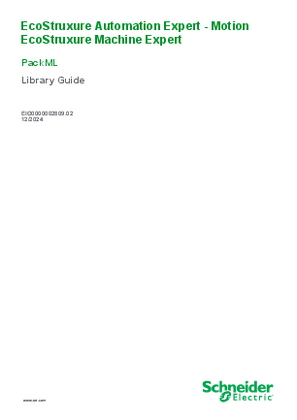 Image of EcoStruxure Automation Expert - Motion, EcoStruxure Machine Expert - PackML, Library Guide