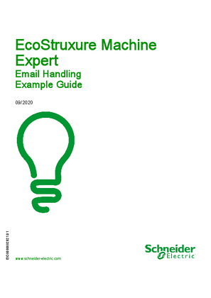Image of EcoStruxure Machine Expert - Email Handling, Example Guide