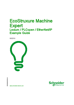 Image of EcoStruxure Machine Expert - Lexium / PLCopen / EtherNet/IP - Example Guide