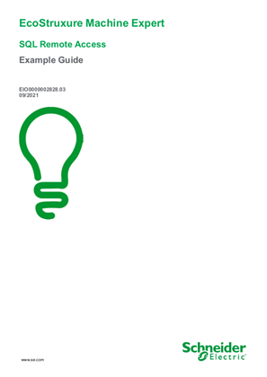 Imagen de EcoStruxure Machine Expert - SQL Remote Access, Example Guide