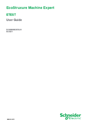 Image of EcoStruxure Machine Expert - ETEST, User Guide