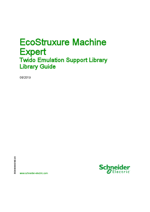 Obraz EcoStruxure Machine Expert - Twido Emulation Support Library - Library Guide
