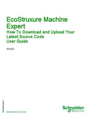 Image of EcoStruxure Machine Expert - How To Download and Upload Your Latest Source Code, User Guide
