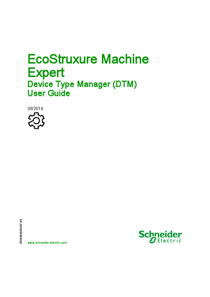 Image of EcoStruxure Machine Expert - Device Type Manager (DTM) - User Guide