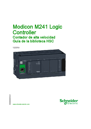 Imagen de Modicon M241 Logic Controller - Contador de alta velocidad - Guía de la biblioteca HSC