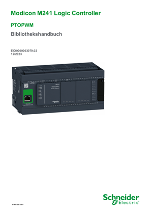 Bild von Modicon M241 Logic Controller, PTOPWM Bibliothekshandbuch