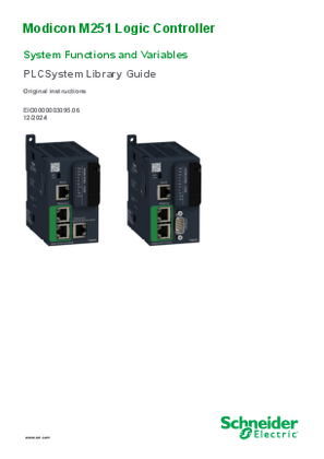 Obrázek Modicon M251 Logic Controller, System Functions and Variables, PLCSystem Library Guide