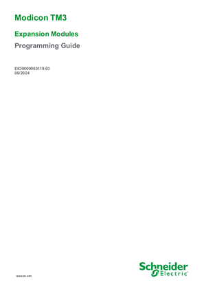 Image of Modicon TM3 - Expansion Modules, Programming Guide