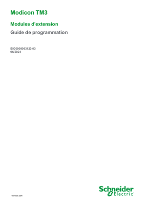 Image de Modicon TM3 - Modules d'extension, Guide de programmation